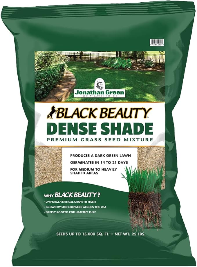 Jonathan Green (10610) Black Beauty Dense Shade Grass Seed - Cool Season Lawn Seed (25 lb)