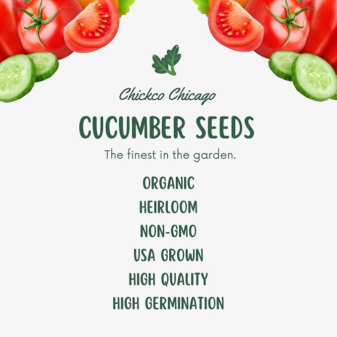 250+ Organic Marketmore Cucumber Seeds – Premium Heirloom Seeds – Perfect for Gardens, Raised Beds & Containers – Crisp, Delicious & Non-GMO – USA Grown (Cucumis sativus)
