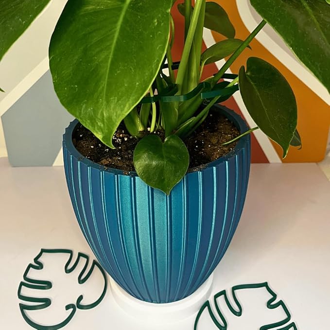 Chatelet Monstera Leaf Plant Support | Unique & Aesthetic Monstera Plant Support | Keeps Plants Tame & Growing Vertical | Made in USA (Mini, Green), 30870