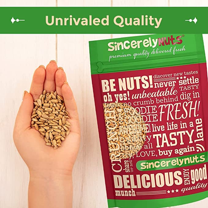 Sincerely Nuts Sunflower Seed Kernels Raw (No Shell) (1lb bag) | Delicious Antioxidant Rich Snack | Source of Protein, Fiber, Essential Vitamins & Minerals | Vegan and Gluten Free