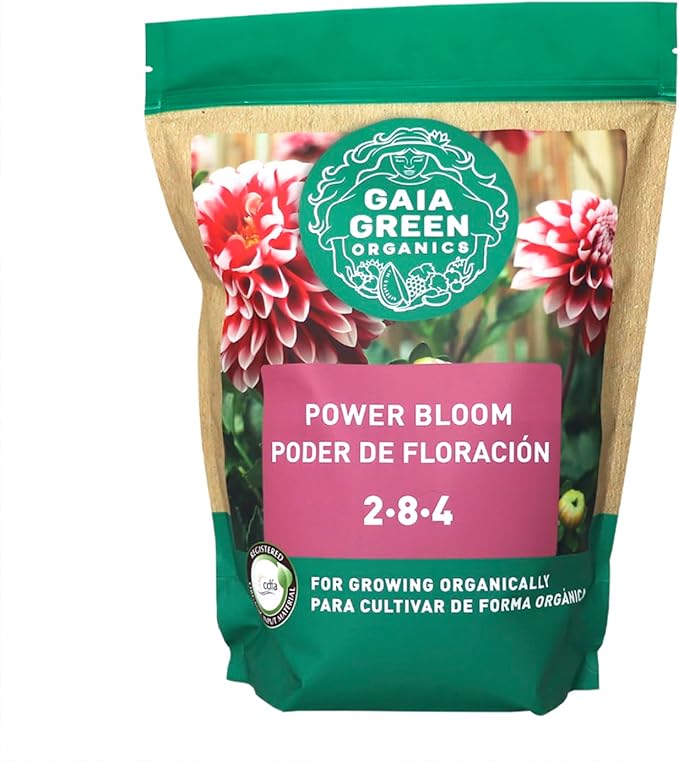 Gaia Green Power Bloom Fertilizer, 2 kg Pouch High Phosphate Organic Blend for Maximum Flowering and Fruit Production in Professional Hydroponics and Traditional Soil Gardening