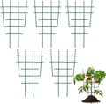 12inch Small Plant Trellis for Climbing Plants Indoor, 5Pcs Plastic Stackable Mini Garden Lattice for Potted Vines, Hoya, Pothos, Plastic Superimposed Support Stakes for Flower Vegetable (Green)