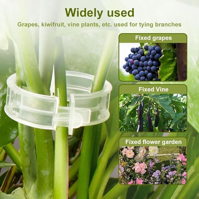 50 PCS Plant Support Clips, Garden Plant Stakes for Indoor Outdoor Plants, Climbing Plant Support Structures Moss Pole Monstera Plant Holder Sticks Support Tall Potted Plants (50 PCS)