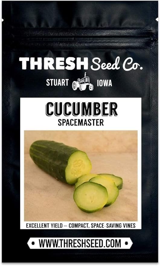 Spacemaster Cucumber - 25 Seeds - Heirloom & Open-Pollinated Variety, Easy-to-Grow Compact Vines, Non-GMO Vegetable Seeds for Planting Outdoors in The Home Garden, Thresh Seed Company