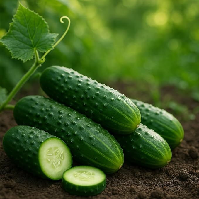 Cucumber Be st Seller F1 Seeds – Hybrid, Self-Pollinated | 37–40 Days to Harvest | High-Yield, Disease-Resistant Variety for Greenhouses & Open Fields