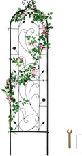 VEVOR 60 x 15 in, Rustproof Metal Garden Flower Trellis, Outdoor Climbing Rose & Cucumber Support, Decorative Tall Clematis Trellis for Courtyards & Lawns