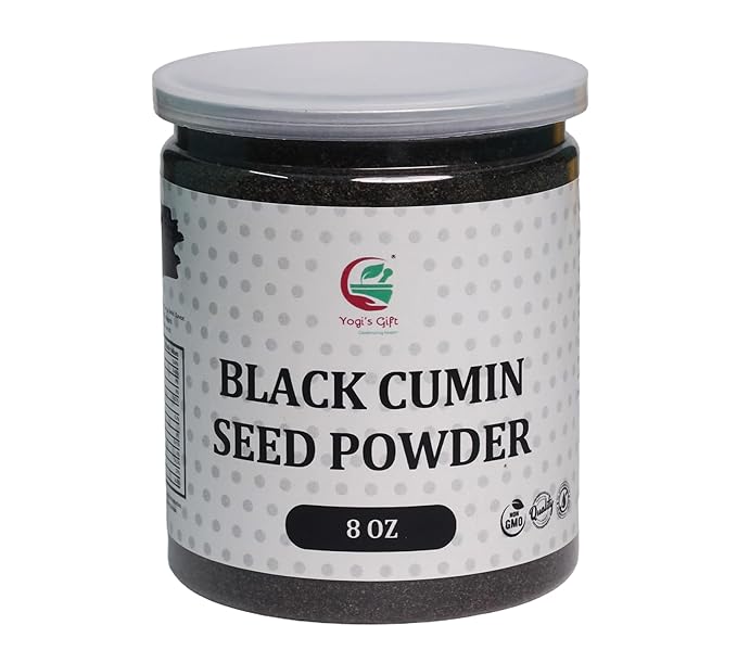 Yogi's Gift Black Cumin Seed Powder 8 oz, Ground Nigella Sativa, Kalonji, Comino Negro en Polvo for Cooking, Smoothies, and Natural Flavor Boost, Long-Lasting Aroma
