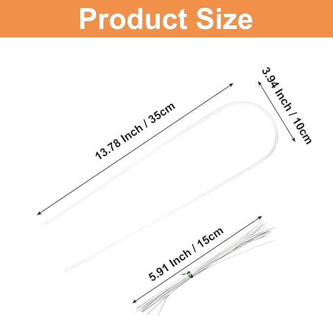 Hitefu 2 Pcs U-Shaped Clear Acrylic Plant Trellis, 14 x 4 Indoor/Outdoor Support with 20 Cable Ties for Hoya, Ivy, Vine Plants