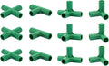 12PCS Fitting 16MM 4 Types Stable Support Heavy Duty Greenhouse Frame Building Connector Suitable for Grape Trellis Sunscreen Shed Gardening