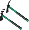 2pcs Garden Tools Comfortable Handle Hoes for Garden Work Carbon Steel Outdoor Tools（Light Blue）