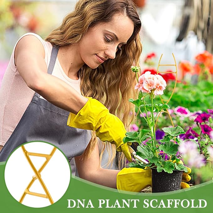 3PCS Indoor Plant Trellis for Potted Plants, Trellis for Climbing Plants Indoor, Metal Climbing Support with Unique DNA Spiral Design, Easy Installation Plant Support