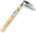 HONEN Japanese Left-Handed Nejiri Kama Weeding Sickle, Sharp Composite Steel Hand Weeder for Precise Weed Removal in Tight Spaces, Wood Handle, Made in Japan