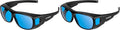 VIVOSUN Indoor Hydroponics Anti UVA and UVB Grow Room Glasses Goggles with Glasses Case, Blue (Pack of 2)