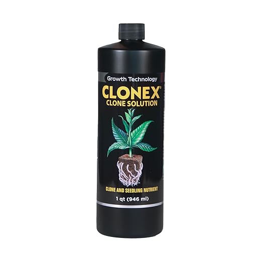 Clonex Clone Solution, Professional-Grade Nutrient Formula for Seedlings, Cuttings, and General Use. Feeds Young Plants, Helps Promote Growth & Rapid Root Development - 1 Quart