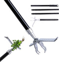 Yocada Weed Puller Tool Stand Up Weed Remover Tool with 4 Claw Steel Head Weeder Tool Long Handle Garden Hand Weeding Tool Easily Remove Weeds Roots Without Bending Pulling Kneeling 62.59"