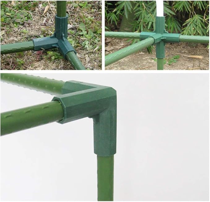 4 PCS 16mm Plastic Gardening Greenhouse Frame Building Connectors Pipe Fitting Heavy Duty Joint Tool Framework Drip Tubing Flower Stands Plant Stakes Fencing