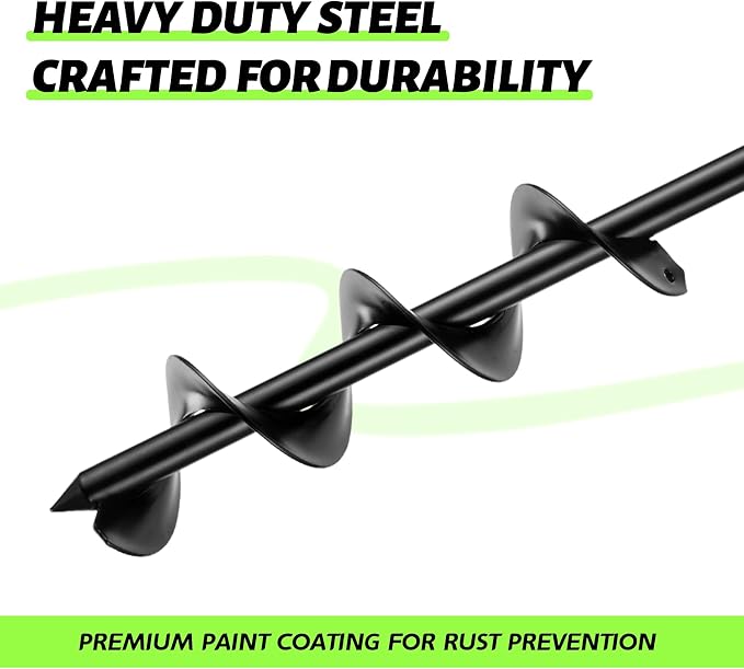 ERYTLLY Bulb Planter, Auger Spiral, Garden Planter Tool 2.5 x 16.5 inch,Rapid Umbrella Hole Digger for Planting Bulb Seedlings Bedding Tulips, and Digging Weeds Roots