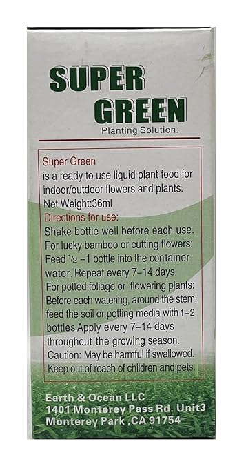 Super Green Lucky Bamboo Fertilizer (20 Bottles/ 2 Case Bulk Pack) – Ready-to-Use All-Purpose Plant Food for Vibrant Growth