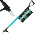 Breeze Touch Stand Up Weed Puller 39" with D-Grip Handle and 3-Claw Steel Head, Long Handle Weed Removal Tool for Lawn & Garden, Removes Dandelion & Crabgrass Without Bending