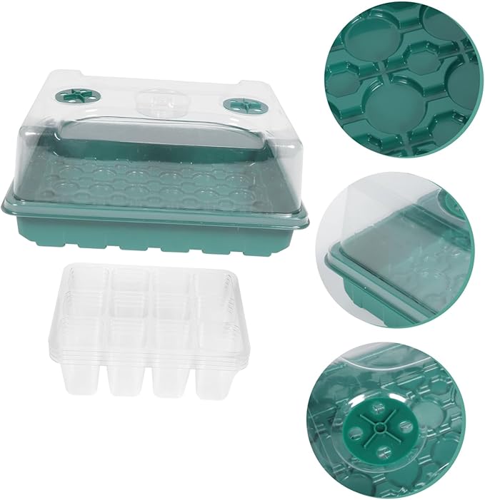 POPETPOP Mini House Growing Case Planting Nursery Tray Heat Moisture Preservation Cover