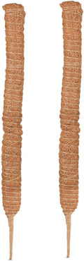 Bendable Moss Pole for Plants, 2 Pack 27.5 Inch Monstera Plant Support Stakes, Moss Poles for Climbing Plants with Jute Rope, Coco Coir Pole Indoor Plant (2, 3CMX70CM)