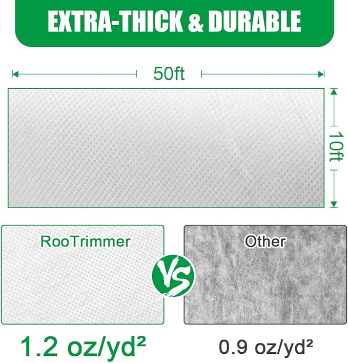 Frost Covers Protection for Outdoor Plants 10Ft x 50Ft, Plant Blankets Freeze Cloths for Spring, Horticultural Fleece for Trees/Raised Beds/Vegetables/Shrubs (1.2 oz/yd², White)
