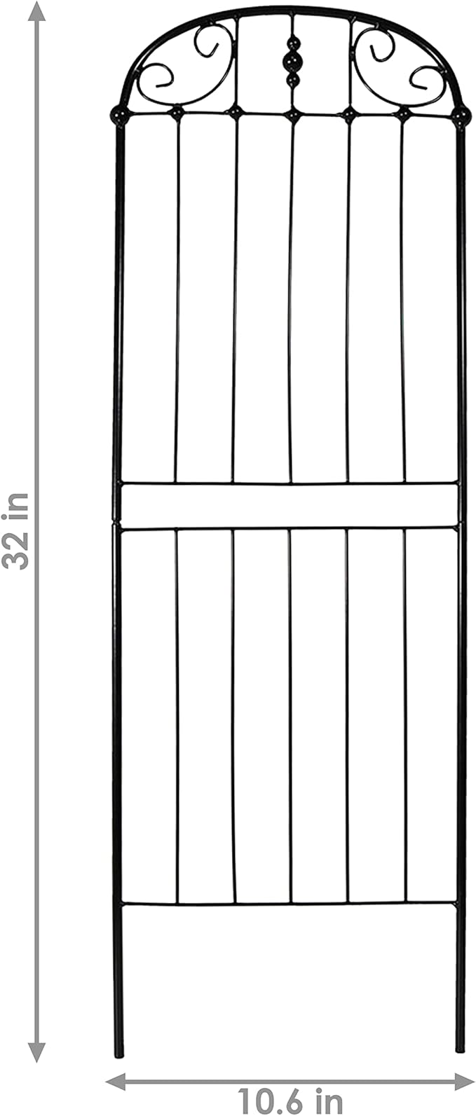 Sunnydaze 32-Inch Traditional Decorative Outdoor Trellis - Metal Wire Garden Trellis for Climbing Plants and Flowers - Set of 2