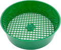Green Round Garden Sieve Riddle Stone Sand Seedling Mesh Sieve Garden Tools For Compost Soil Stone Mesh Garden Tool Seed Sifting Sieve Planting Accessories Seed Sifting Sieve