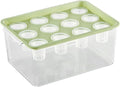 Hydroponic Planter Box, 12-Hole Transparent Aquaponics Growing System with Green Lid for Home, Balcony, or Desktop Decor.