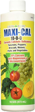 Grow More Maxi-Cal (10-0-0) - 16oz of USA-Made Calcium Nitrate Fertilizer - Provides Nitrogen & Liquid Calcium for Plants, Fruits, & Vegetables - Blossom End Rot & Root Rot Treatment