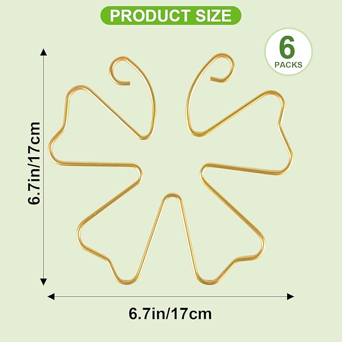 6pcs Plant Stem Support, Iron Monstera Plant Support, Plants Stem Holder Supports Butterfly Shape Bamboo Clamp Set for Outdoor & Indoor Growing Climbing Plants Stabilization and Supports