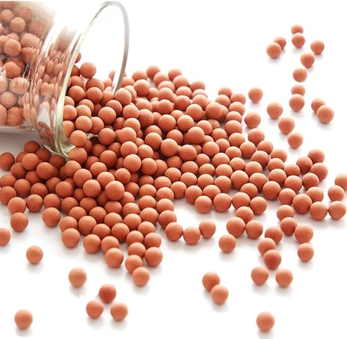 2 lb Clay Pebbles Clay Balls for Plants 6mm-8mm Mini Hydroponics Ceramic Ball Horticultural Grade Succulent Soil,for Plant Pots Vase Fillers Hydroponic Growing,Brown
