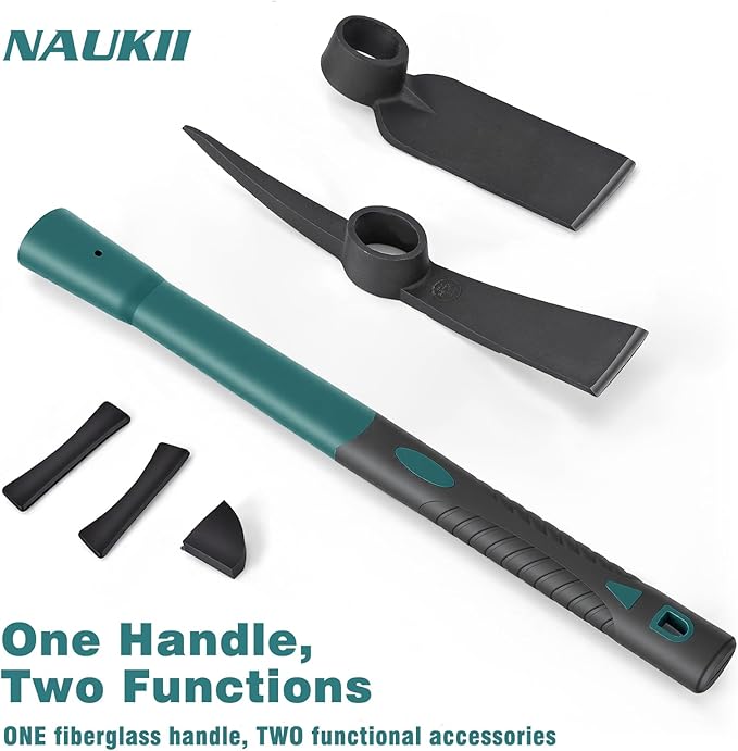 2pcs Gardening Tools with 1pcs Handle Multi-Functional Garden Hoe for Flower Work