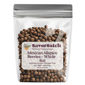SavorSatch Whole Allspice Berries Pimenta dioica - Certified Kosher, 8oz Resealable Pouch | Fresh, Aromatic, All-Natural Spice for Cooking, Baking, Pickling, Bottle Refill, and Grinder Refill
