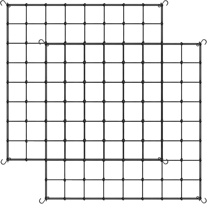 iPower Elastic Trellis Netting for 5x5FT, Heavy-Duty Plant Net with Hooks, Flexible Hydroponics Support for Indoor Plants, Gardening, and Horticulture, 2Pack
