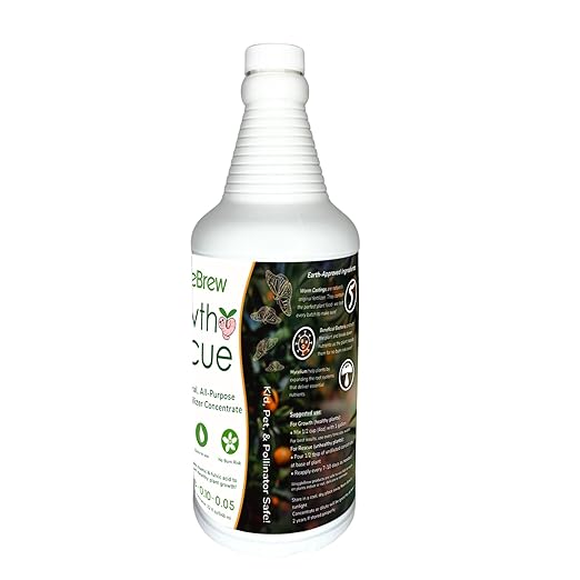 Wrigglebrew Organic Liquid Fertilizer Concentrate from Worm Castings. Non-toxic, All-Purpose, Plant Food for Gardens, Vegetables, Fruits, Houseplants, Seed Starters, and Ornamentals. (16 Fluid Ounces)