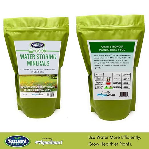 AquaSmart Water Storing Soil Additive – Just Add to Soil and Cut Watering By Half - Fewer Plant Waterings for Indoor Pots and Outdoor Gardens - Non-Toxic Superabosrbent Coated Sand