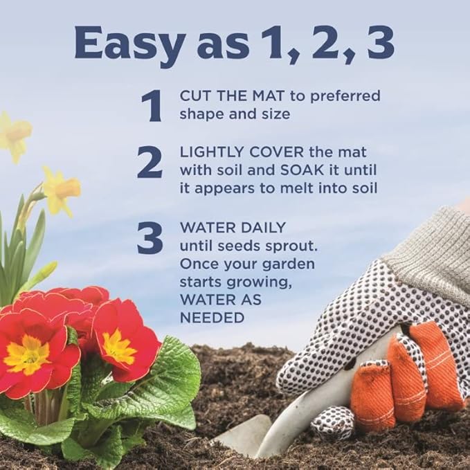 BloomingBulb Seed Mat - Easy to Plant and Grow Garden Seeds - Creates Fragrant, Vibrant Flower Garden (Sunflower Garden)