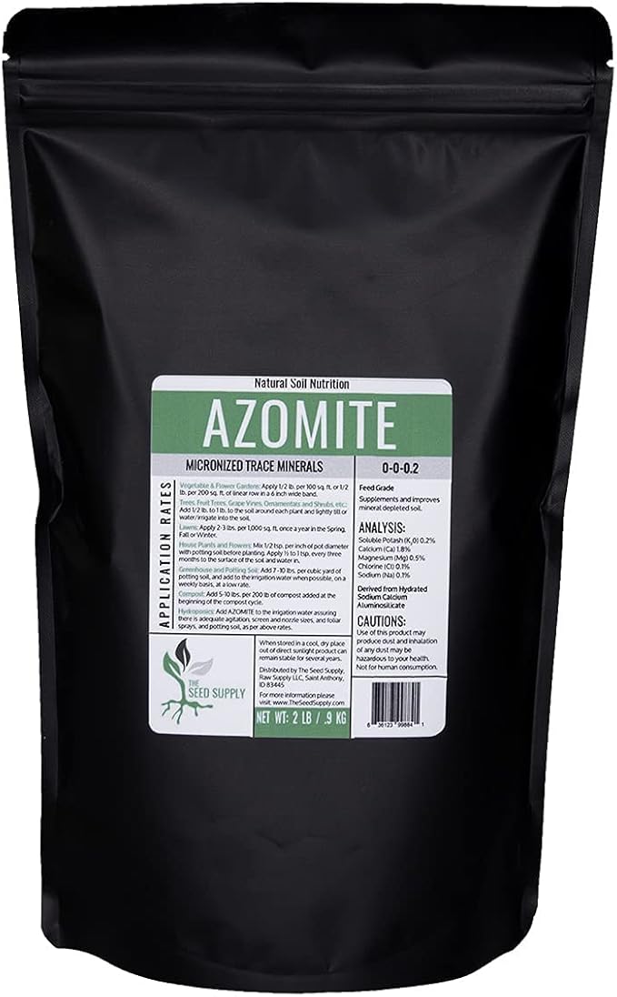 Handy Pantry 2 Lbs of Azomite - OMRI Organic Trace Mineral Soil Additive Fertilizer Brand - 67 Trace Minerals: Selenium, Vanadium, Chromium