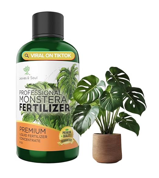Professional Monstera Plant Fertilizer | 3-1-2 Concentrate for Plants and Flowers | Multi-Purpose Blend & Gardening Supplies | 8 oz Bottle