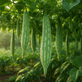20+ Long Snake Gourd Seeds White Green for Planting,Serpent Gourd Seeds Exotic Non-GMO Heirloom,Tropical Vegetable Seed Climbing Fast Growing for Home Outdoor