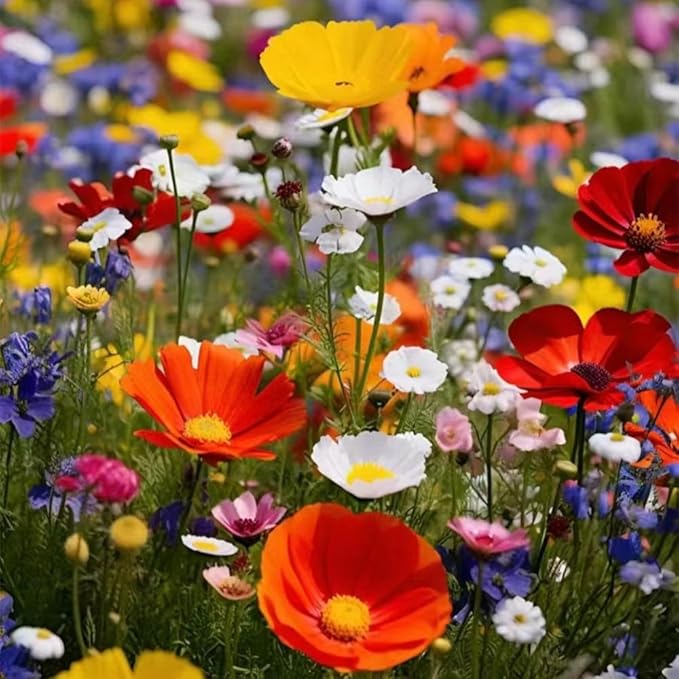 Wildflower Seeds Mixed, Perennial Flower Seeds fo Plating (2 Ounces)