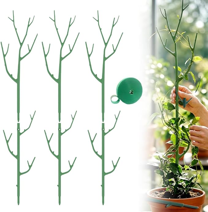 6 Pack Stackable Monstera Plant Support, Garden Plant Support Stakes for Indoor Outdoor Plants, Climbing Plant Support Structures Plant Holder Stick Moss Pole for Support Tall Potted Plants (6 Pack)