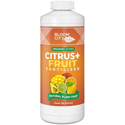 Bloom City's Organic Citrus & Fruit Fertilizer – Liquid Plant Food for Bigger Harvests, Stronger Roots & Healthy New Growth, 32 oz