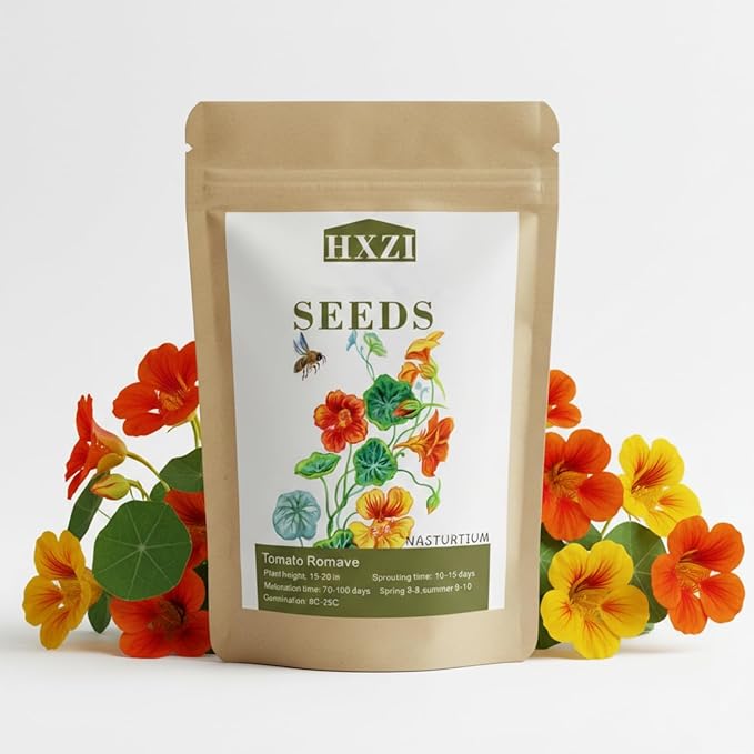 Nasturtium Seeds for Planting, Pak of 360 Nasturtium Flower Seeds for Planting