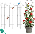 32.6inch Plant Trellis for Pot Climbing Plants Indoors & Outdoor, Garden Trellis for Potted Plants, Rust-Proof Metal Sturdy Yet Gentle Climbing Stakes Support for Ivy Pothos Hoya Monstera (4pcs)