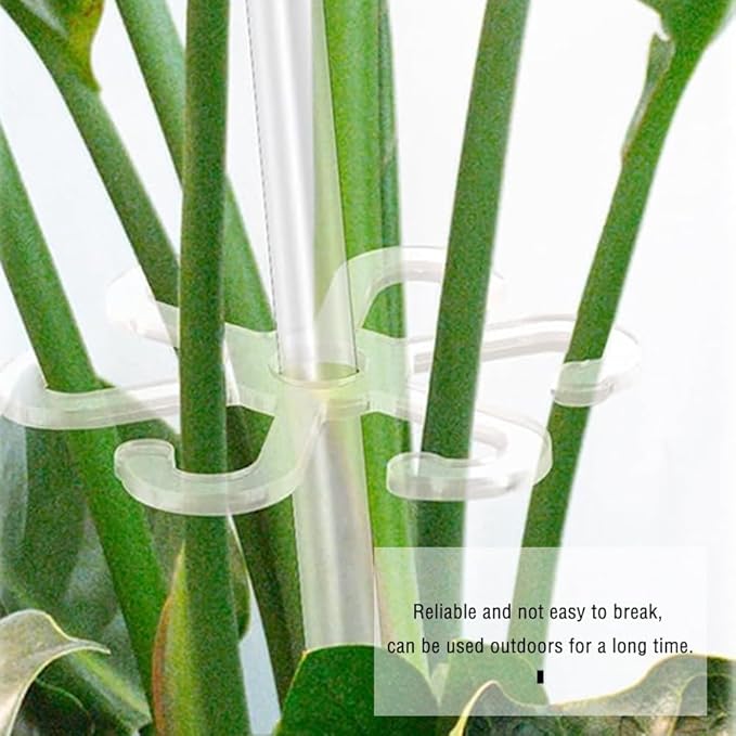 10pcs Acrylic Plant Climbers Stem Sticks Holders, Reusable Plant Growth Accessories Stakes for Growing Plants, Plant Support Structures