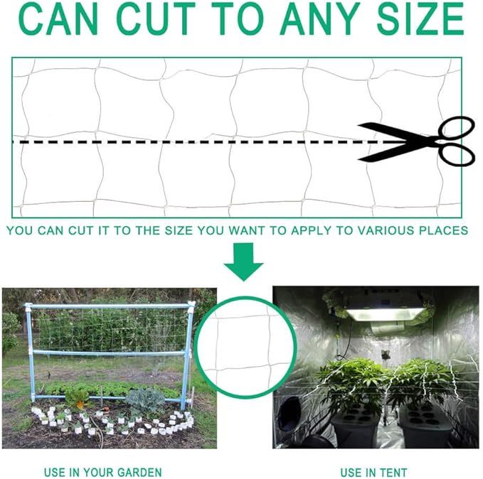 Heavy Duty Trellis Netting Roll - 59''x328' Plastic Plant Trellis Net for Climbing Plants