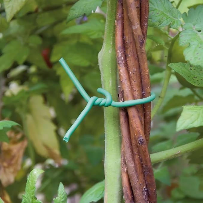 32.8FT Soft Twist Ties for Plants – Durable Flexible TPR Rubber Coated Garden Wire with UV Protection, Reusable Plant Tie for Securing Tomatoes, Delicate Stems, Vines, Flowers, 0.14 In Diameter