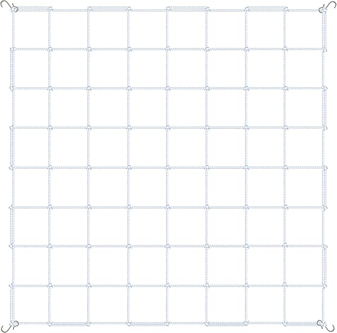iPower 5x5FT Flexible Elastic Trellis Netting with Hooks Tent Grow Room, Flowers, Vegetables, Climbing Plants Support, 5' x 5', White